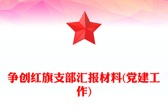 争创红旗支部汇报材料(党建工作)