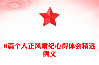 8篇个人正风肃纪心得体会精选例文