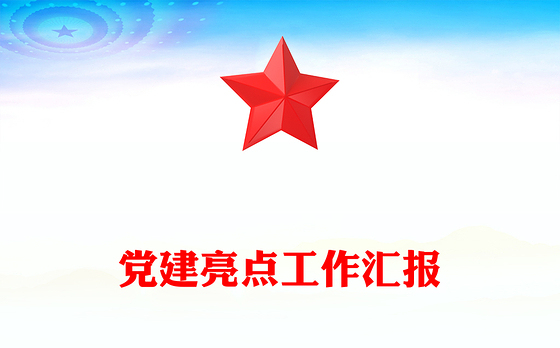 党建亮点工作汇报