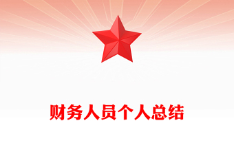 财务人员个人总结