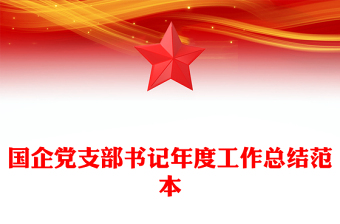 国企党支部书记年度工作总结范本