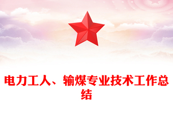 电力工人、输煤专业技术工作总结