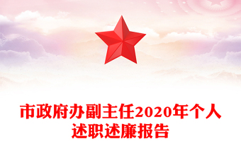 市政府办副主任2020年个人述职述廉报告
