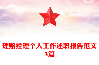 理赔经理个人工作述职报告范文3篇