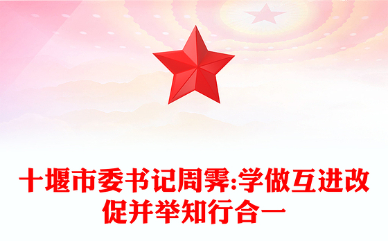 十堰市委书记周霁:学做互进改促并举知行合一