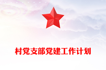 村党支部党建工作计划