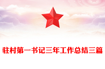 驻村第一书记三年工作总结三篇