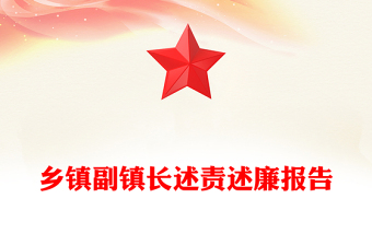 乡镇副镇长述责述廉报告