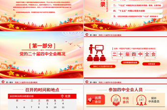 精美大气2025党的二十届四中全会精神要点PPT党课课件