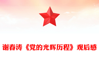谢春涛《党的光辉历程》观后感