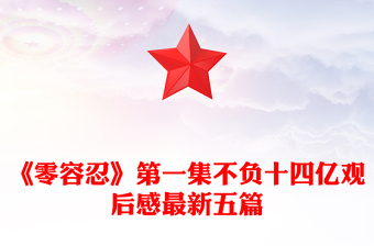 《零容忍》第一集不负十四亿观后感最新五篇