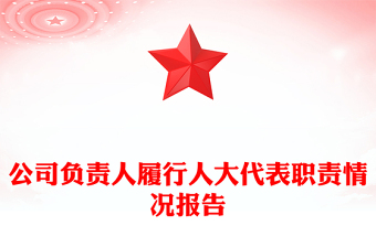 公司负责人履行人大代表职责情况报告
