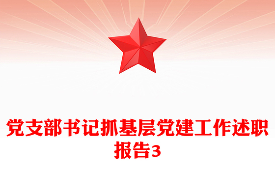 党支部书记抓基层党建工作述职报告3