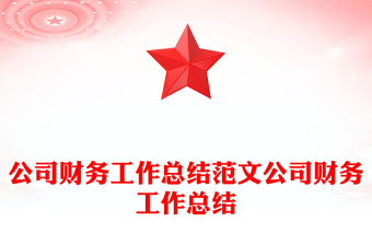 公司财务工作总结范文公司财务工作总结