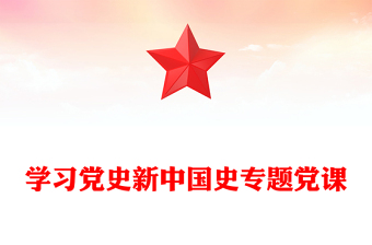 学习党史新中国史专题党课