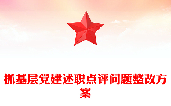 抓基层党建述职点评问题整改方案