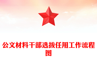 公文材料干部选拔任用工作流程图