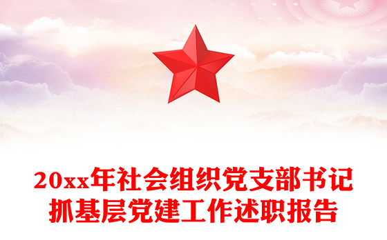 20xx年社会组织党支部书记抓基层党建工作述职报告