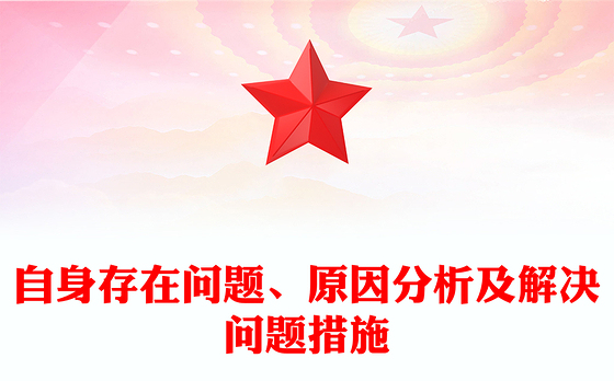 自身存在问题、原因分析及解决问题措施