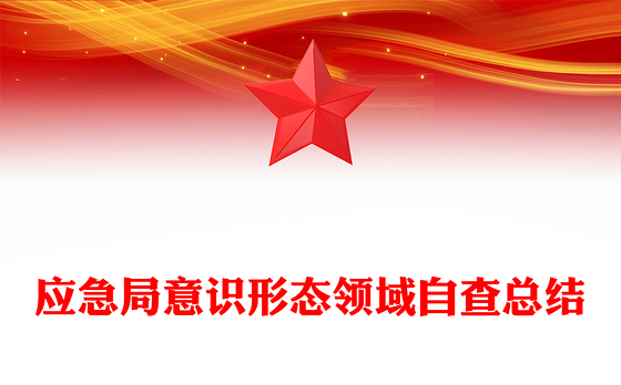 应急局意识形态领域自查总结