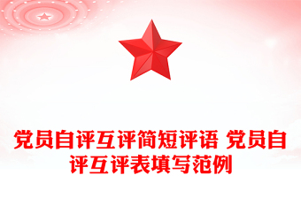 党员自评互评