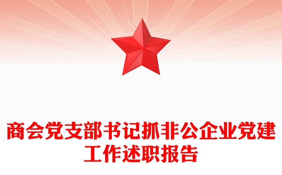 商会党支部书记抓非公企业党建工作述职报告