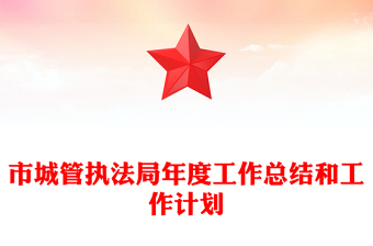 市城管执法局年度工作总结和工作计划