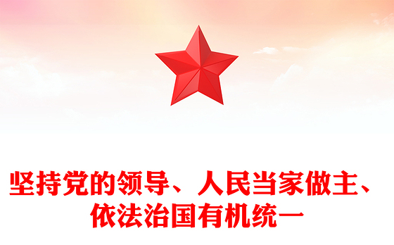 坚持党的领导、人民当家做主、依法治国有机统一