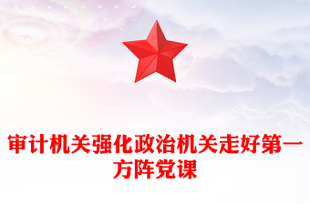 审计机关强化政治机关走好第一方阵党课