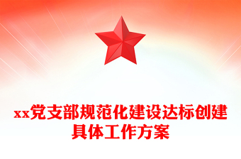 xx党支部规范化建设达标创建具体工作方案