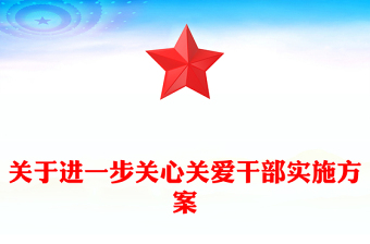 关于进一步关心关爱干部实施方案