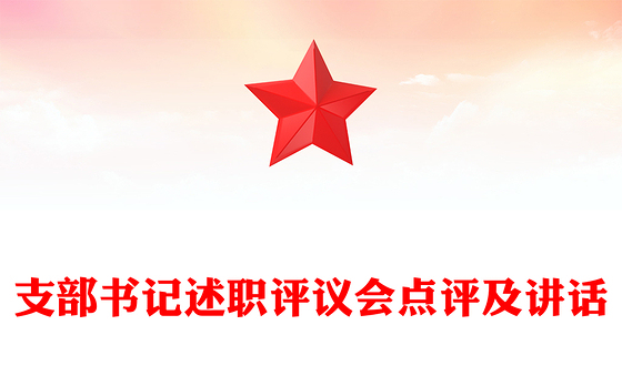 支部书记述职评议会点评及讲话