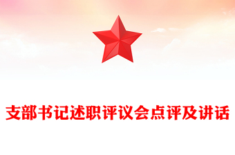 支部书记述职评议会点评及讲话