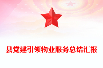 县党建引领物业服务总结汇报