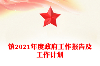镇2021年度政府工作报告及工作计划