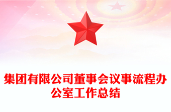 集团有限公司董事会议事流程办公室工作总结