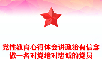 党性教育心得体会讲政治有信念做一名对党绝对忠诚的党员