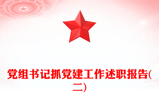 党组书记抓党建工作述职报告(二)