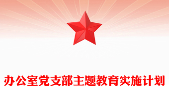 办公室党支部主题教育实施计划