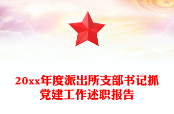 20xx年度派出所支部书记抓党建工作述职报告