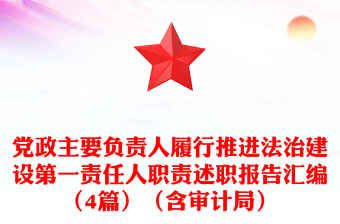 党政主要负责人履行推进法治建设第一责任人职责述职报告汇编（4篇）（含审计局）