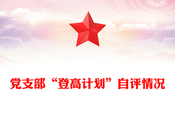 党支部“登高计划”自评情况