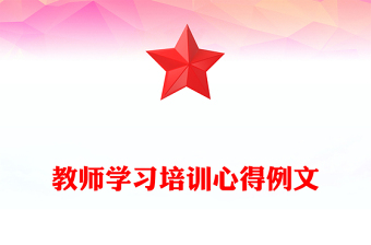 教师学习培训心得例文