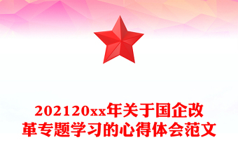 202120xx年关于国企改革专题学习的心得体会范文