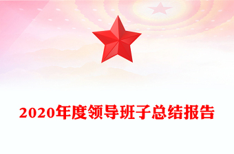 2020年度领导班子总结报告