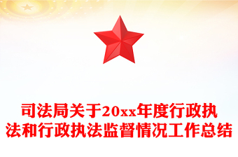 司法局关于20xx年度行政执法和行政执法监督情况工作总结