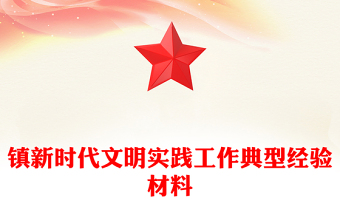 镇新时代文明实践工作典型经验材料