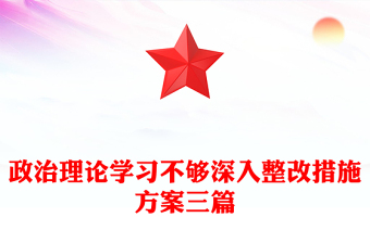 政治理论学习不够深入整改措施方案三篇