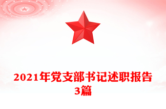 2021年党支部书记述职报告3篇
