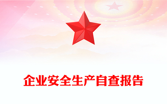 企业安全生产自查报告